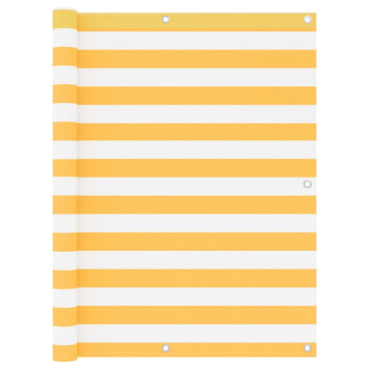 Tela de varanda 120x400 cm tecido Oxford branco e amarelo