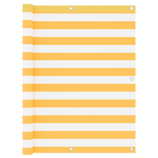 Tela de varanda 120x400 cm tecido Oxford branco e amarelo