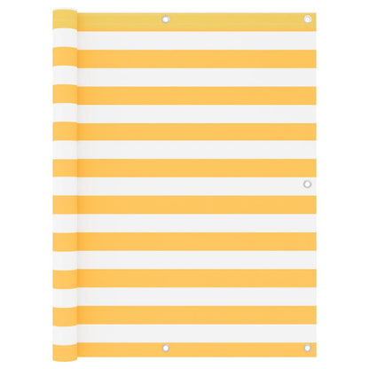 Tela de varanda 120x500 cm tecido Oxford branco e amarelo