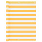 Tela de varanda 120x500 cm tecido Oxford branco e amarelo