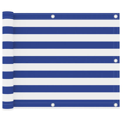 Tela de varanda 75x500 cm tecido Oxford branco e azul
