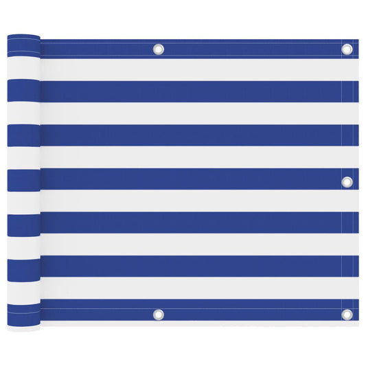 Tela de varanda 75x500 cm tecido Oxford branco e azul