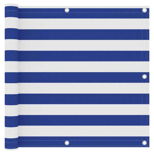 Tela de varanda 90x600 cm tecido Oxford branco e azul