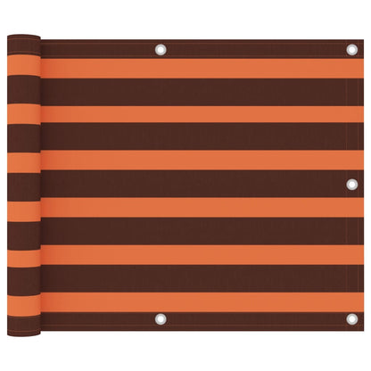 Tela de varanda 75x300 cm tecido Oxford laranja e castanho