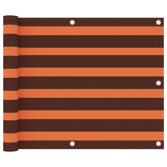 Tela de varanda 75x300 cm tecido Oxford laranja e castanho