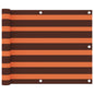 Tela de varanda 75x400 cm tecido Oxford laranja e castanho