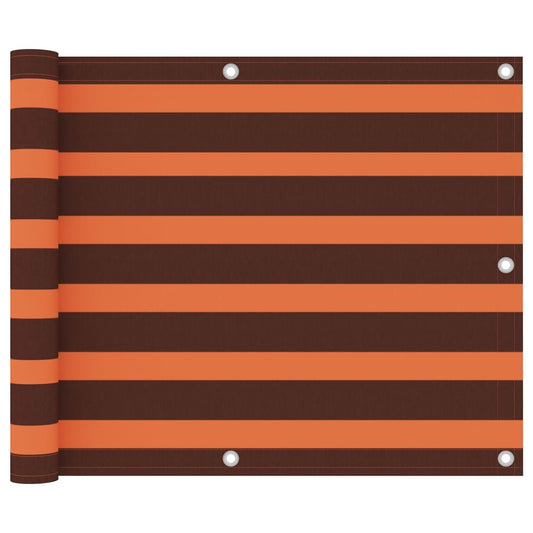 Tela de varanda 75x500 cm tecido Oxford laranja e castanho