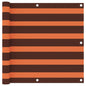 Tela de varanda 90x400 cm tecido Oxford laranja e castanho