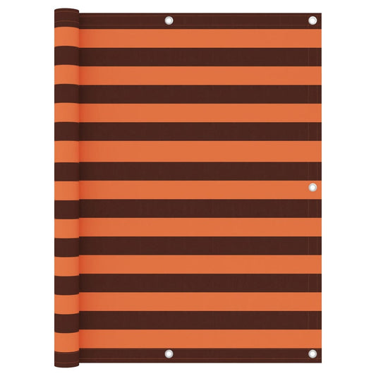 Tela de varanda 120x500 cm tecido Oxford laranja e castanho