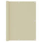 Tela de varanda 120x400 cm tecido Oxford cor creme