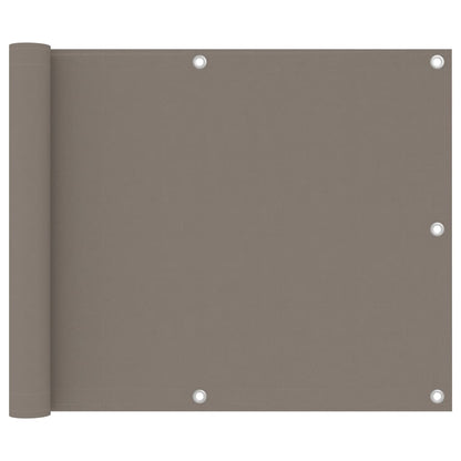 Tela de varanda 75x300 cm tecido Oxford cinzento-acastanhado
