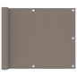 Tela de varanda 75x300 cm tecido Oxford cinzento-acastanhado