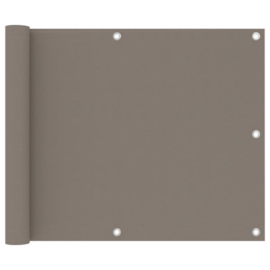 Tela de varanda 75x500 cm tecido Oxford cinzento-acastanhado