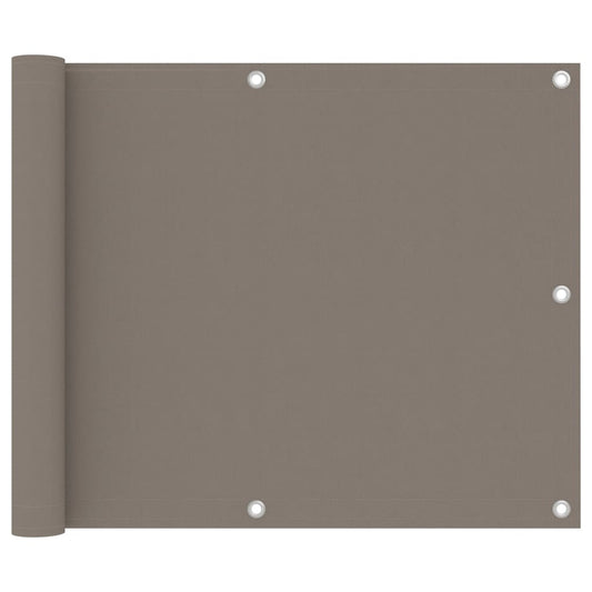Tela de varanda 75x600 cm tecido Oxford cinzento-acastanhado