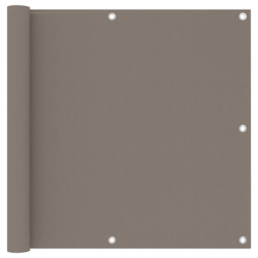Tela de varanda 90x300 cm tecido Oxford cinzento-acastanhado