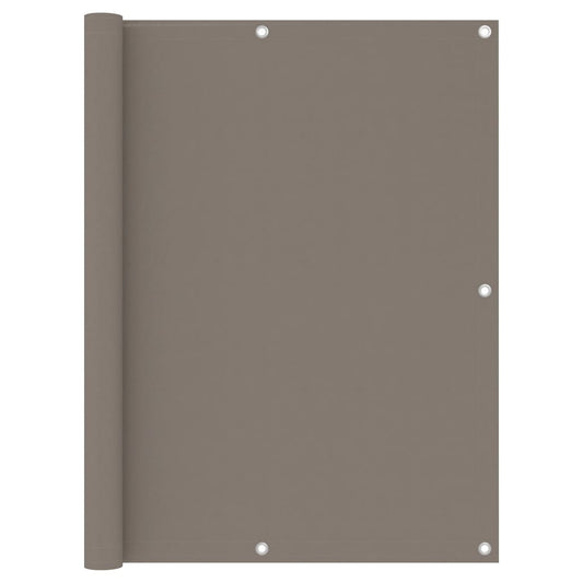 Tela de varanda 120x400 cm tecido Oxford cinzento-acastanhado