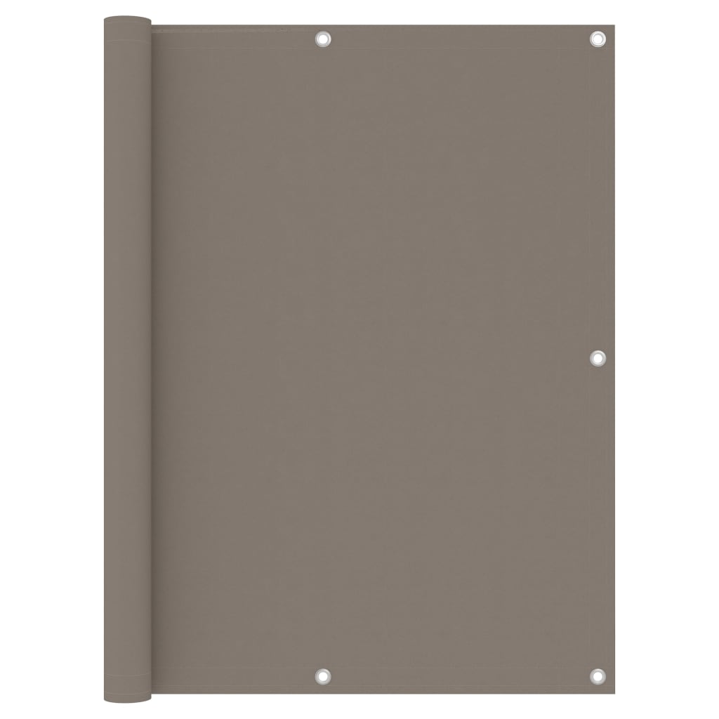 Tela de varanda 120x500 cm tecido Oxford cinzento-acastanhado