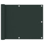 Tela de varanda 75x500 cm tecido Oxford verde-escuro