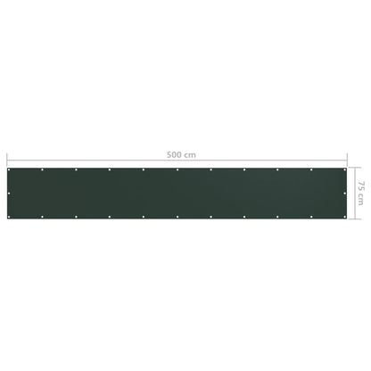 Tela de varanda 75x500 cm tecido Oxford verde-escuro