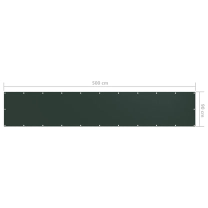 Tela de varanda 90x500 cm tecido Oxford verde-escuro