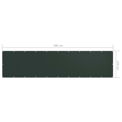 Tela de varanda 120x500 cm tecido Oxford verde-escuro
