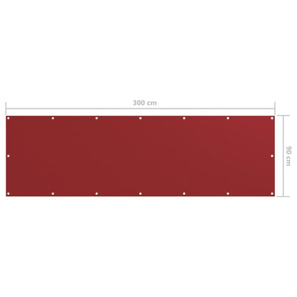 Tela de varanda 90x300 cm tecido Oxford vermelho