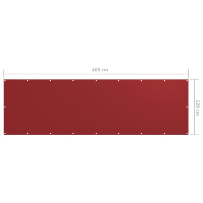 Tela de varanda 120x400 cm tecido Oxford vermelho