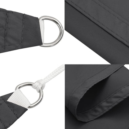Para-sol estilo vela tecido oxford retangular 5x8 m antracite