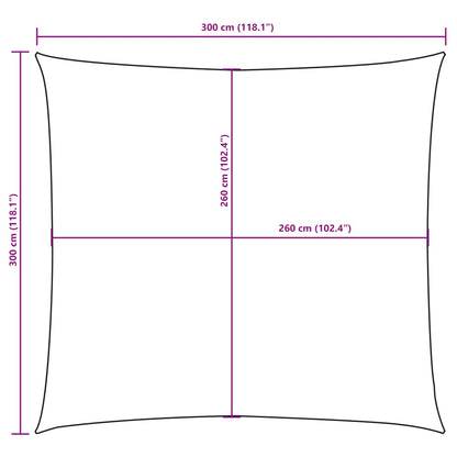 Para-sol estilo vela tecido oxford quadrado 3x3 m bege