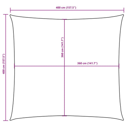 Para-sol estilo vela tecido oxford quadrado 4x4 m bege