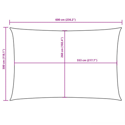 Guarda-Sol tecido Oxford retangular 3x6 m bege