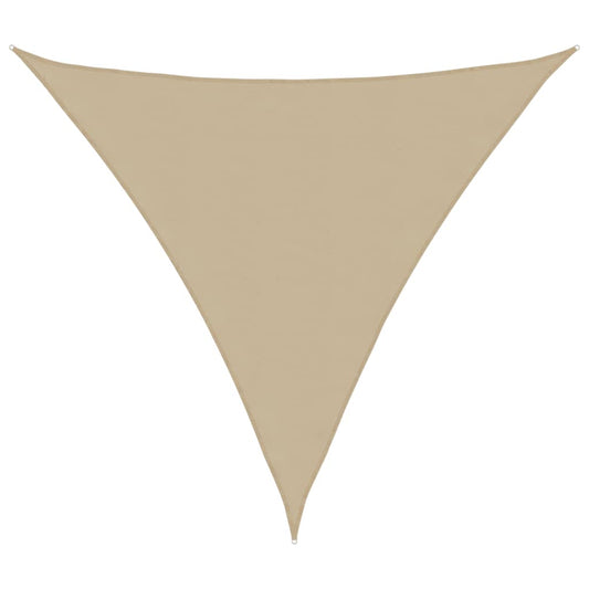 Para-sol estilo vela tecido oxford triangular 6x6x6 m bege