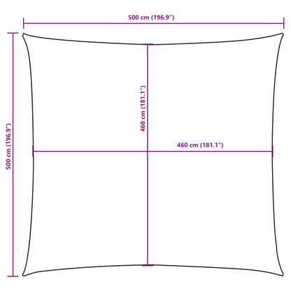 Guarda-sol tecido Oxford quadrado 5x5 m creme