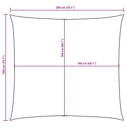 Para-sol estilo vela tecido oxford quadrado 2x2 m branco