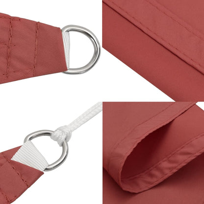 Para-sol estilo vela tecido oxford triangular 3x4x4 m terracota