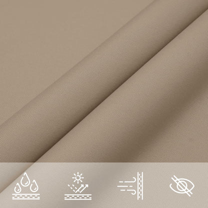Para-sol vela tecido oxford retangular 2,5x4,5m cinza-acastanh.