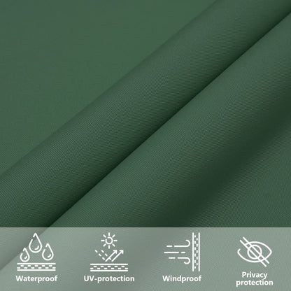 Para-sol estilo vela tecido oxford quadrado 4x4 m verde-escuro