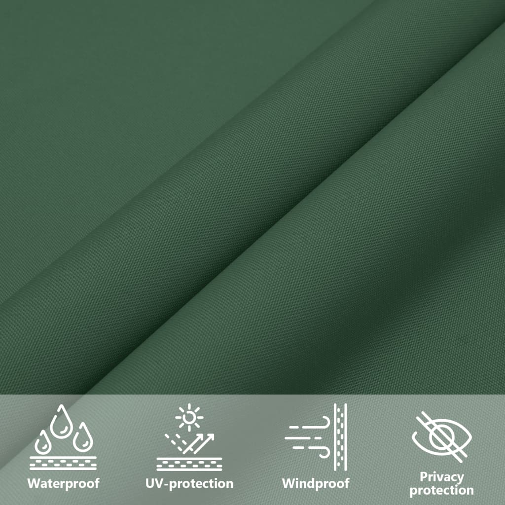 Para-sol vela tecido oxford triangular 4x4x4 m verde-escuro