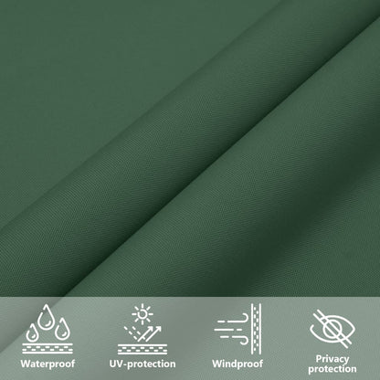 Para-sol vela tecido oxford triangular 4x4x4 m verde-escuro