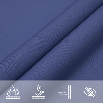 Para-sol estilo vela tecido oxford triangular 3,5x3,5x4,9m azul