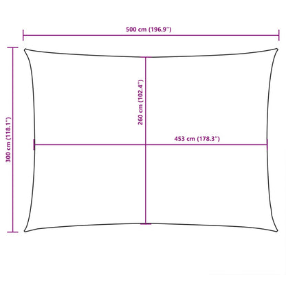 Para-sol estilo vela tecido oxford retangular 3x5 m amarelo