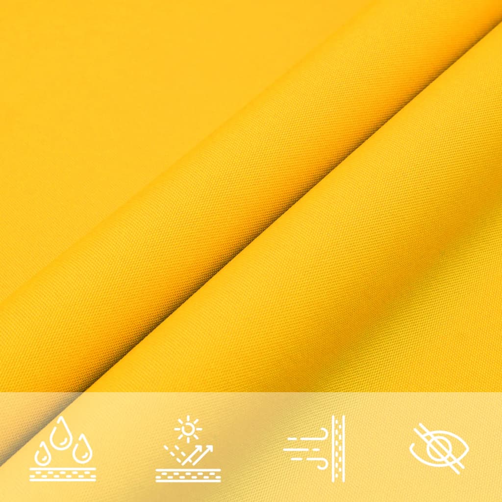 Para-sol estilo vela tecido oxford triangular 5x7x7 m amarelo