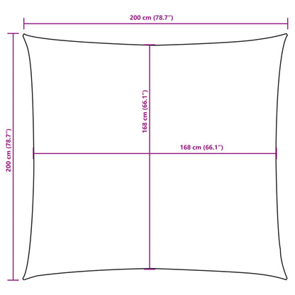 Para-sol estilo vela tecido oxford quadrado 2x2 m vermelho