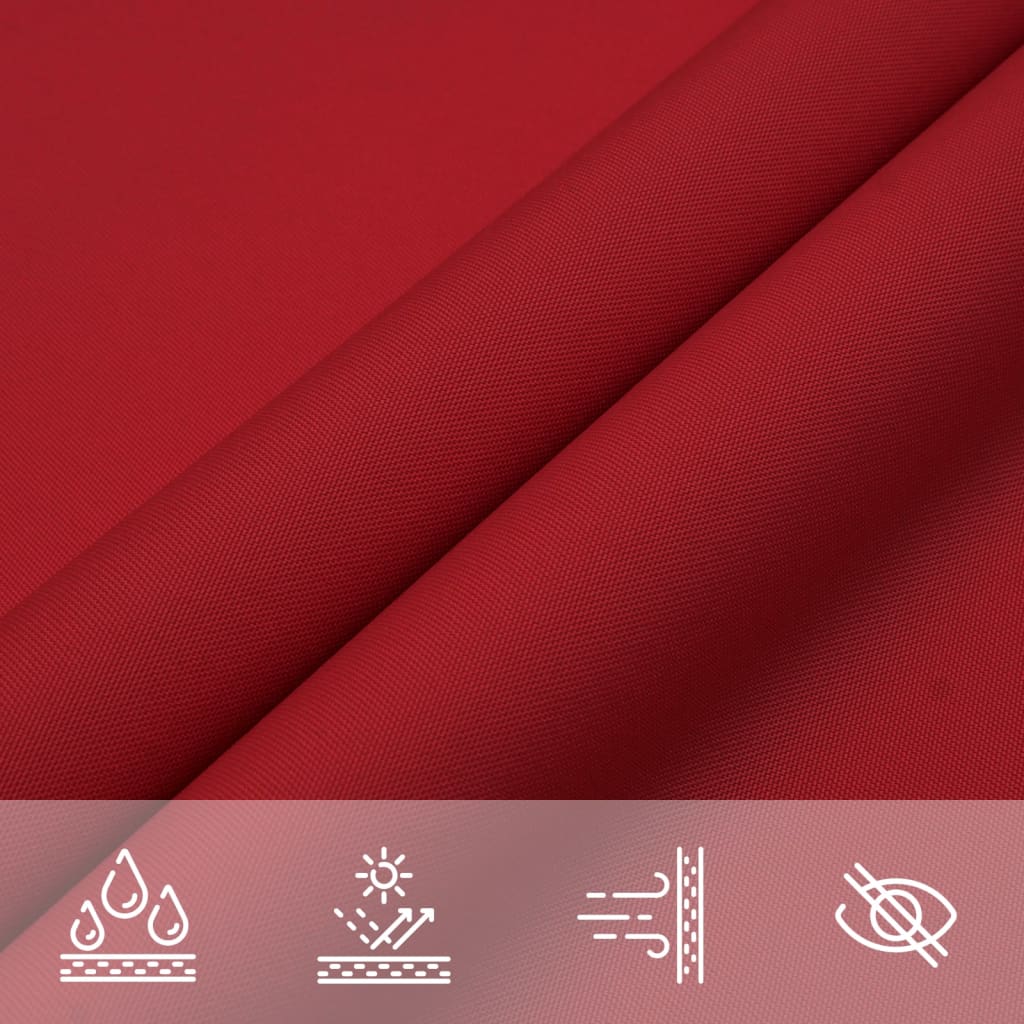 Para-sol estilo vela tecido oxford retangular 4x7 m vermelho