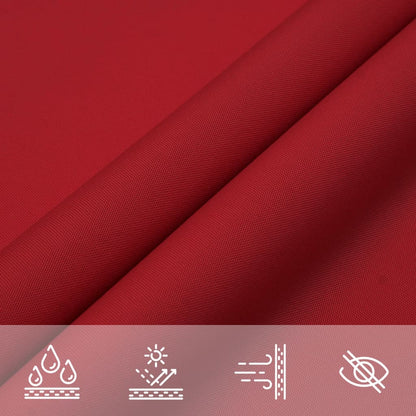 Para-sol estilo vela tecido oxford retangular 5x7 m vermelho
