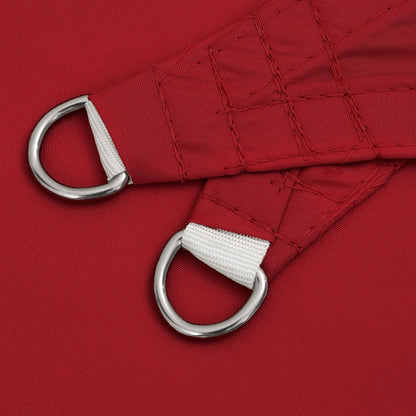 Para-sol vela tecido oxford triangular 3,6x3,6x3,6 m vermelho