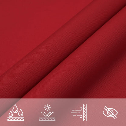 Para-sol vela tecido oxford triangular 3x3x4,24 m vermelho