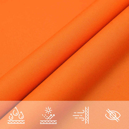 Para-sol estilo vela tecido oxford retangular 2x3,5 m laranja