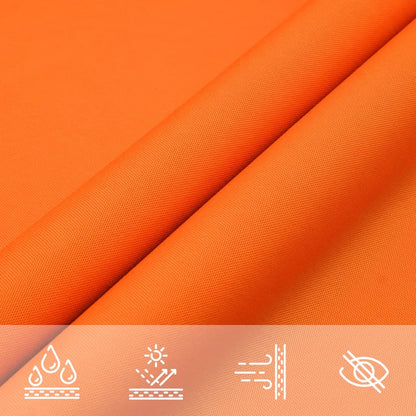 Para-sol estilo vela tecido oxford retangular 5x8 m laranja
