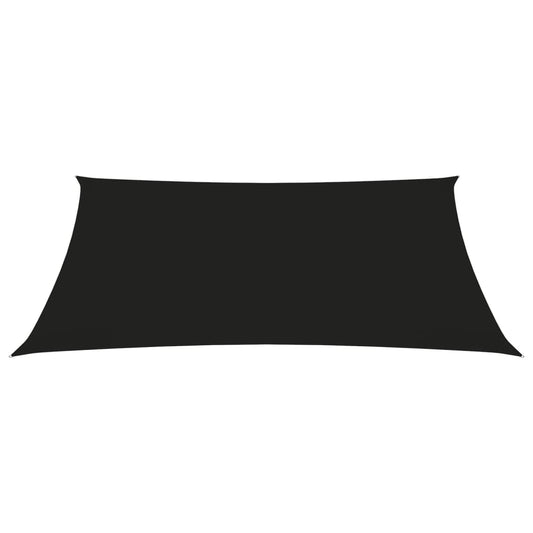 Para-sol estilo vela tecido oxford trapézio 3/4x3 m preto